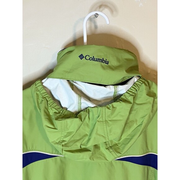 Columbia Sportswear Vertex Youth 18/20 Lime Green & Purple Nylon Zip Up Jacket - Picture 6 of 7